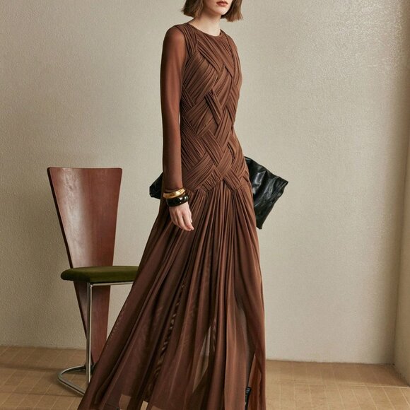 Dresses & Skirts - Coffee Brown Elegant Women's Long Dress